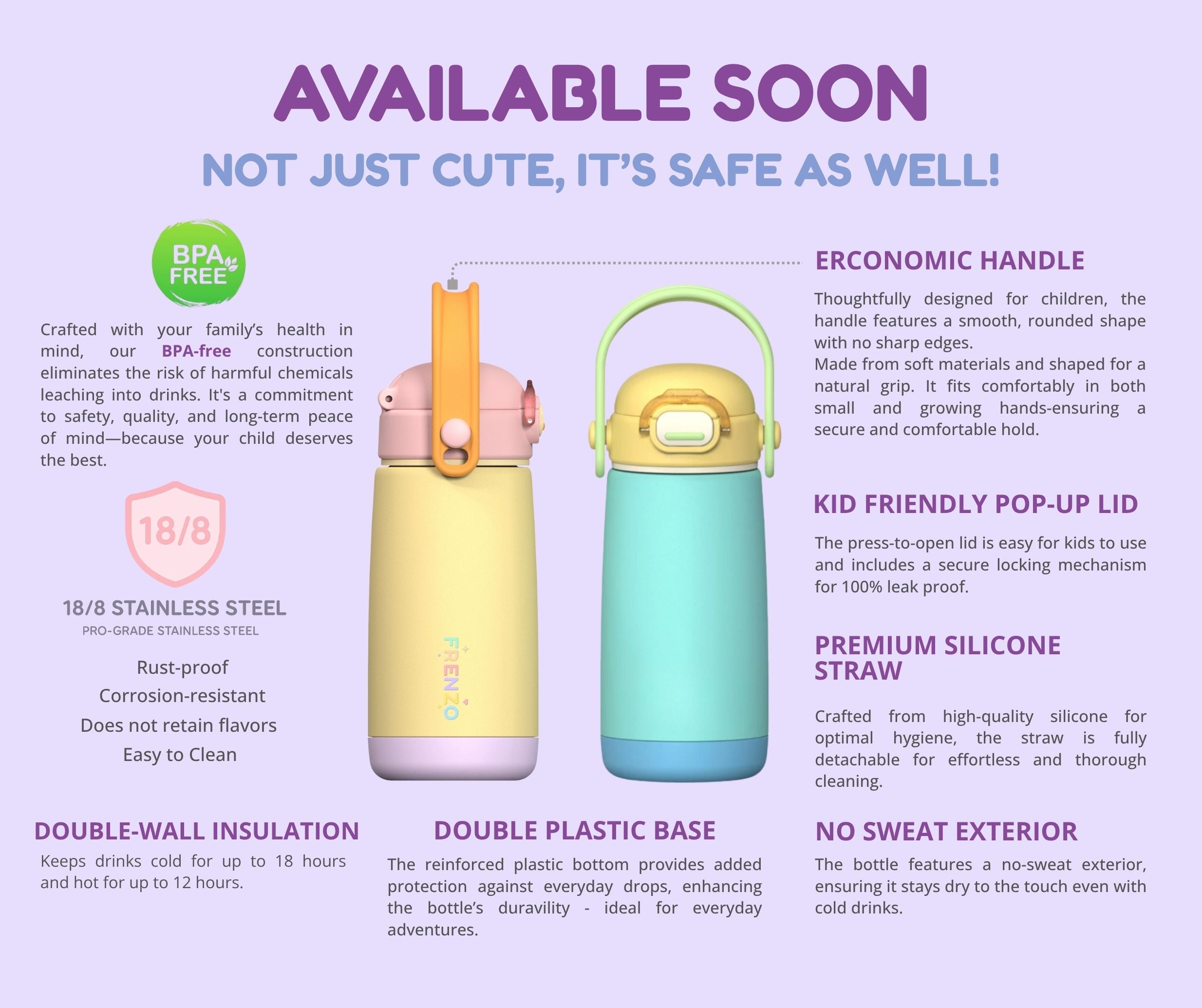 FRENZO Insulated Water Bottle Tumbler